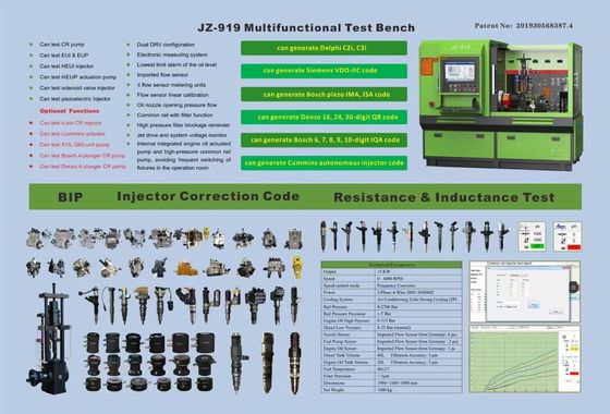 JZ-919 Multifunctional Test Bench Can Test HEUl Injector Test CR Pump